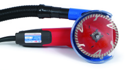 Blue shroud on grinder w blade