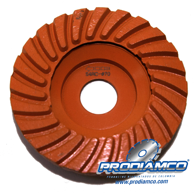 Copa Diamantada de 4" para Pulido de Concreto y Granito