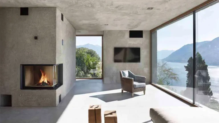 Una bella y elegante casa de concreto