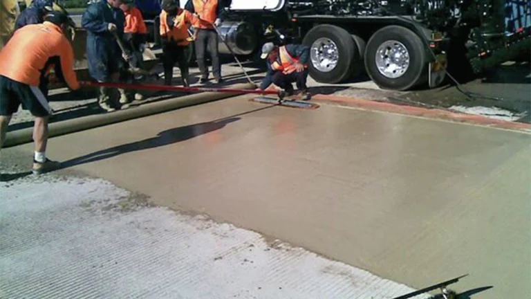 Concreto de rápido secado para tráfico pesado