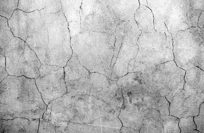 Piso de concreto con fisuras